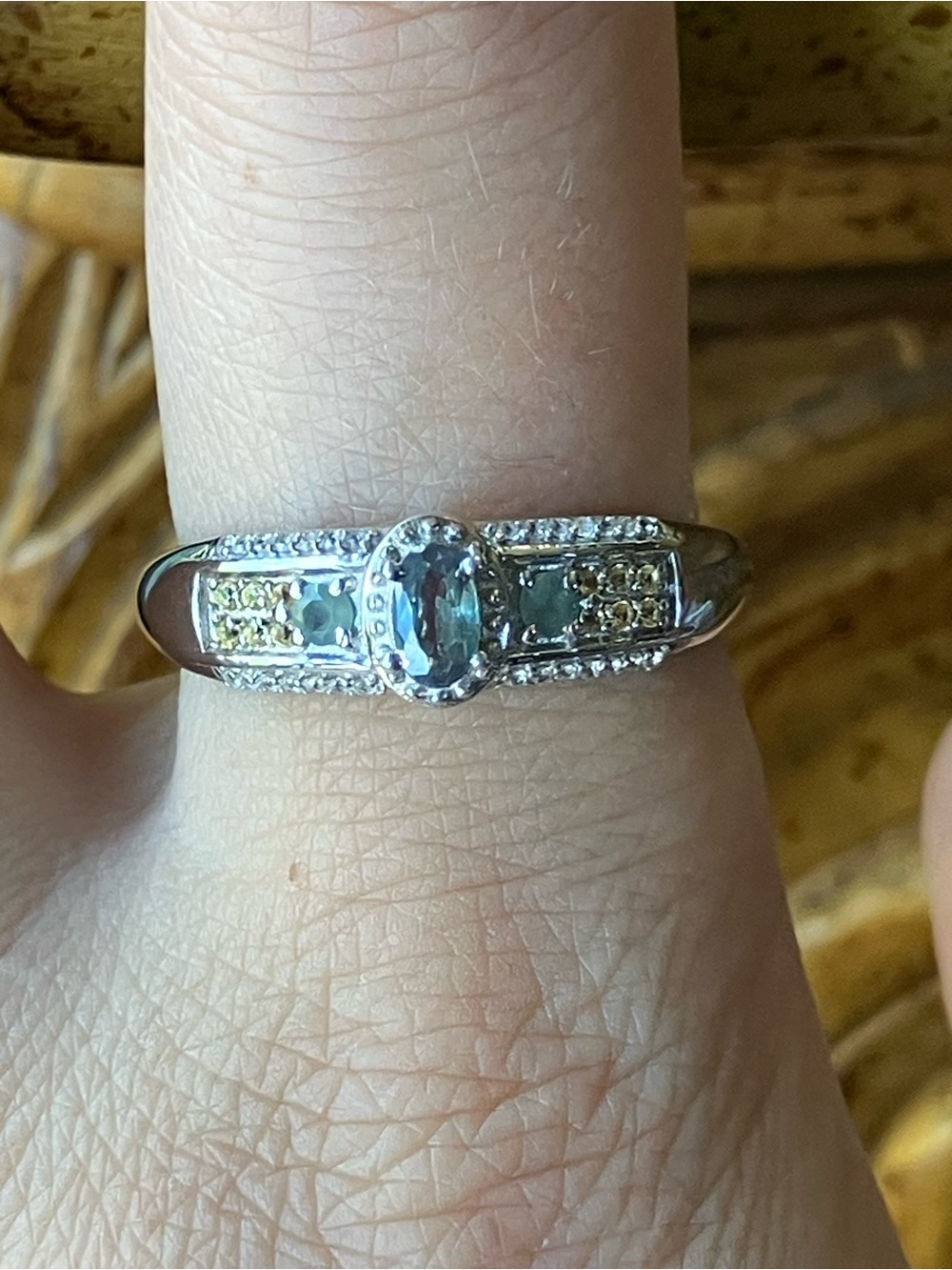 Natural Alexandrite Yellow Sapphire Sterling Silver Ring Size 10